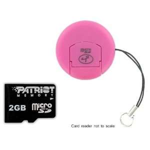  2GB Patriot microSD Memory Card + Reader (Pearl Shape Pink 
