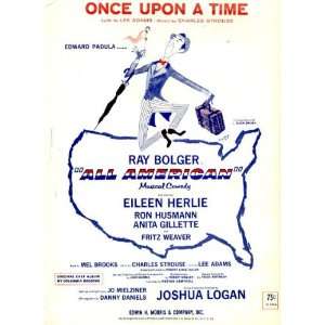 Once Upon A Time Vintage 1962 Sheet Music from All American with Ray 