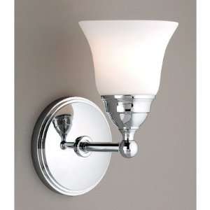   One Light Wall Sconce with Cup Shade Finish Chrome, Glass Type Opal