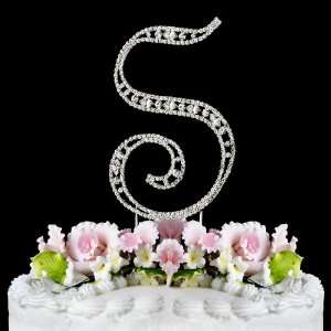   Crystal Wedding Cake Topper ~ Small Letter S 