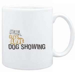    Mug White  Real guys love Dog Showing  Sports