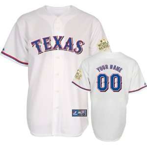  Texas Rangers Jersey Big & Tall Personalized Home White 