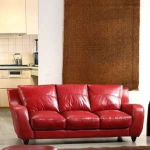  Napoli Leather Sofa in Red Furniture & Decor