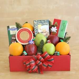 Christmas Holiday Fruit and Snack Gift Box:  Grocery 