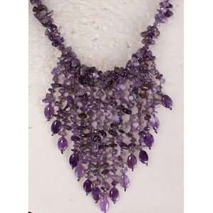 Amour NG796MP 18in. 650ct TGW Mixed Purple Agate & Amethyst Chips 