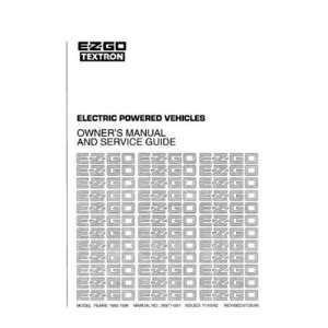   and Service Guide for Electric Utility Vehicles: Patio, Lawn & Garden