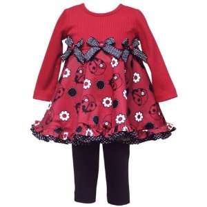  Red Ladybug and Flower Pant Set (24 Month)   F157601 