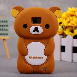  Rilakkuma Bear 3D TPU Soft Silicone Case Cover for Samsung Galaxy 