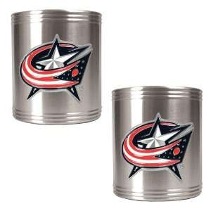  Columbus Blue Jackets NHL 2pc Stainless Steel Can Holder 