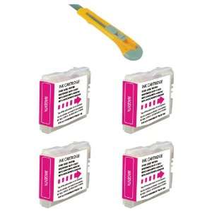  Four Magenta Compatible Ink Cartridges Brother LC 51 