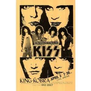 Kiss & King Kobra concert tour POSTER RARE Gene Simmons  