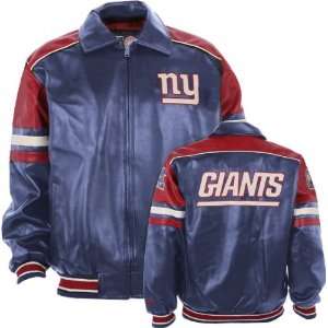  New York Giants Faux Leather Jacket: Sports & Outdoors