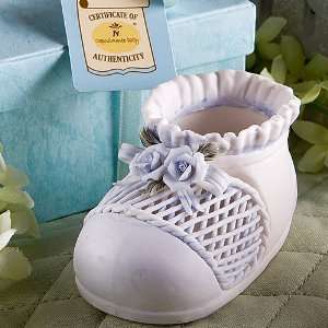 Ceramic Blue Baby Bootie Favors Baby