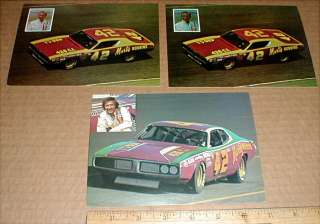 1973 1974 Dodge Charger Marty Robbins Nascar racing postcard handout 