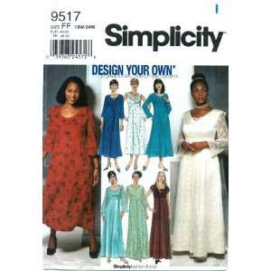  Simplicity 9517 Sewing Pattern Dress Gown Wedding 