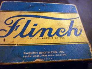 Vintage FLINCH Card Game BLUE Box 1938  