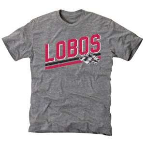  New Mexico Lobos Rising Bar Tri Blend T Shirt   Ash 