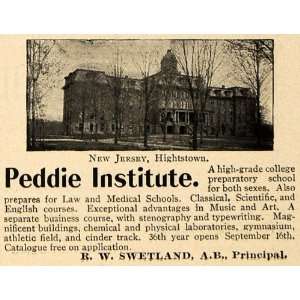  1903 Ad Peddie Institute Law Medical School Preparatory 