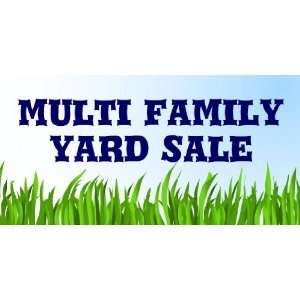  3x6 Vinyl Banner   Multi Family Yard Sale 