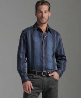 Robert Graham blue cotton Vander Geek shirt  