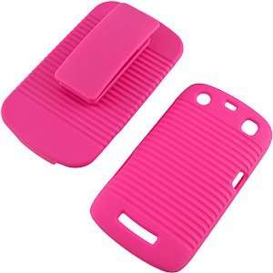   Shell Case w/ Holster for BlackBerry Curve 9350 9360 9370, Hot Pink