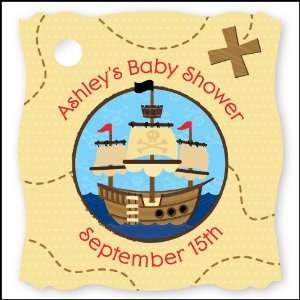   Mates! Pirate   20 Personalized Baby Shower Die Cut Card Stock Tags