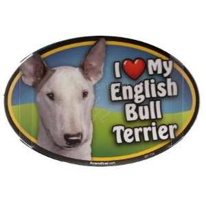  Dog Breed Image Magnet Oval English Bull Terrier: Pet 