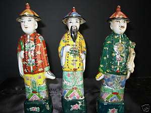 Porcelain Hand painted Chinese Wise Men Figurine set  