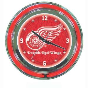    NHL Detroit Redwings 14 Inch Diameter Neon Clock