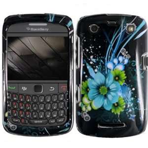  Blue Flower Case Cover Faceplate Protector for BlackBerry Curve 9350 