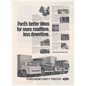  1971 Ford Heavy Duty Trucks More Roadtime Print Ad