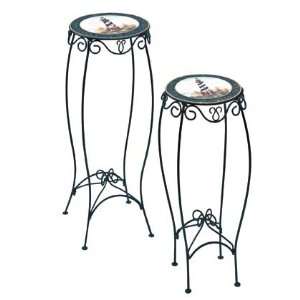  2PC METAL LIGHTHOUSE PLANT STAND Patio, Lawn & Garden