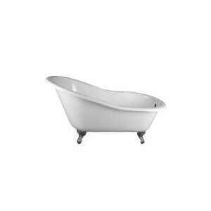  Barclay Cast Iron 57 Slipper Tub with Black Exterior 