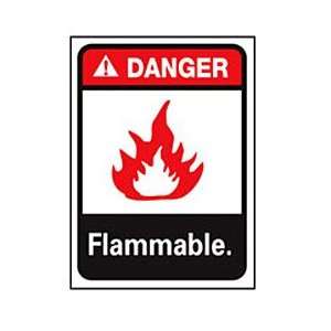 Graphic Signs   Danger Flammable   Plastic 10W X 14H:  