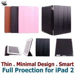  New Leather Smart Cover for iPad 2 in Black Pink Coffee 