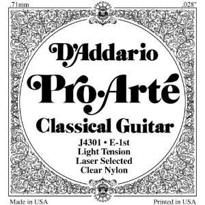  DAddario J4301 Pro Arte Nylon Classical Guitar Single 