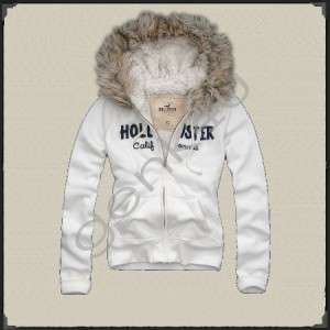   Hollister By Abercrombie & Fitch Fur Hoodie Jumper San Pedro Bay