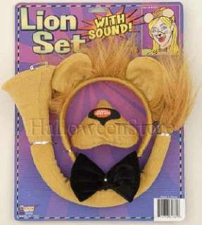 Lion Headband and Nose Ears Bow Tie Set with Sound  