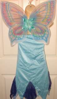 Light Blue Fairy Costume. Includes Embellished Butterfly on Spandex 