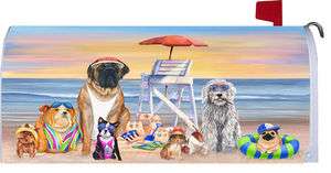 Lifeguard Dogs Mailbox Makeover Cover Bulldog Yorkie Mary Lou Troutman 