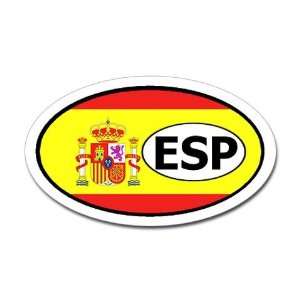 Spain Flag Flag Oval Sticker by  