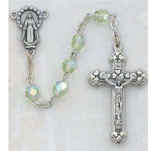   Birthstone Rosary Catholic Christian Religious Cross Crucifix Necklace