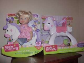 Fisher Price Little Mommy Interactive Baby Play All Day Doll & Pony 