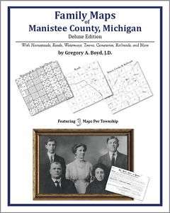Family Maps Manistee County Michigan Genealogy MI Plat  