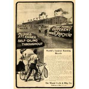 1904 Ad Miami Cycle Racycle Factory Bicycle Bikes 