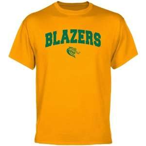  UAB Blazers Gold Logo Arch T shirt