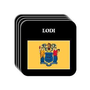 US State Flag   LODI, New Jersey (NJ) Set of 4 Mini Mousepad Coasters