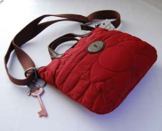 Fossil Key Per Crossbody Bag + Zip Around Clutch Wallet Red  