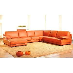  VG 011 Modern Contemporary Orange Sectional Sofa: Home 