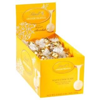 Lindt White Chocolate Truffles (12 count), 5 Ounce Bags (Pack of 4)